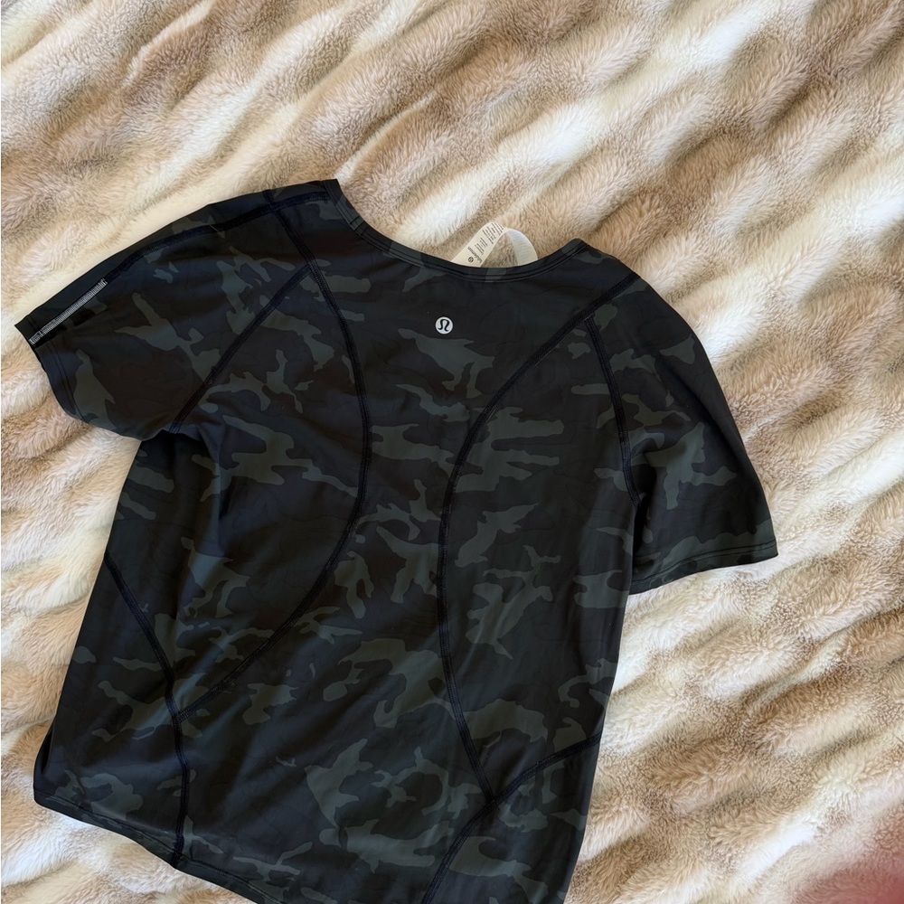 Lululemon Athletica Gray Camouflage Top